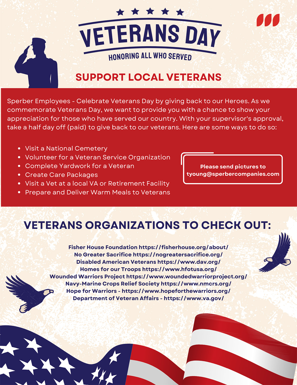 Veterans Day - Honoring All Who Served - Sperber Companies